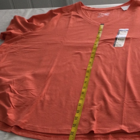 Woman’s Plus size 4 X Terry & Sky V Neck Tee short sleeves color orange #641 - Picture 6 of 9